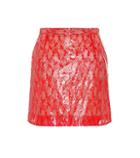 Christopher Kane Coated Lace Miniskirt