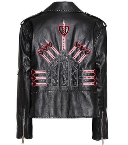 Valentino Embellished Leather Jacket