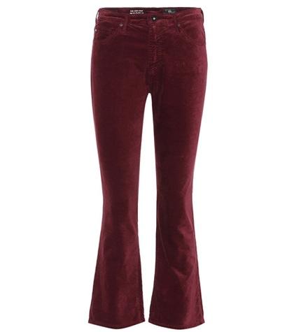 Ag Jeans The Jodi Crop Velvet Trousers