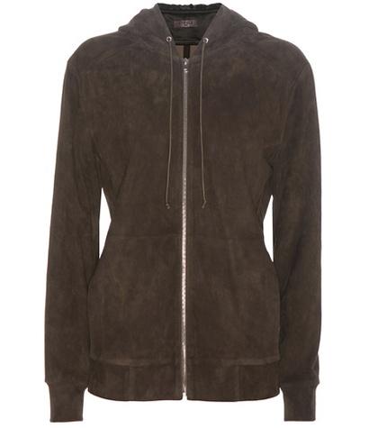 T By Alexander Wang Suede Hoodie