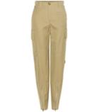 Helmut Lang High-rise Cotton And Linen Blend Cargo Trousers