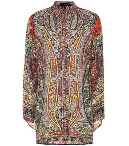 Etro Printed Silk-blend Shirt