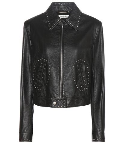 Salvatore Ferragamo Embellished Leather Jacket