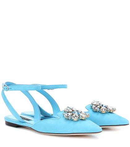Burberry Bellucci Embellished Suede Sandals