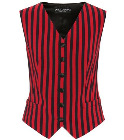 Dolce & Gabbana Striped Silk-blend Vest