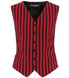 Dolce & Gabbana Striped Silk-blend Vest