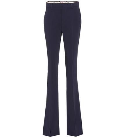 Off-white Flared Crêpe Pants