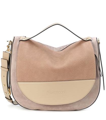 Jw Anderson Moon Suede And Leather Shoulder Bag