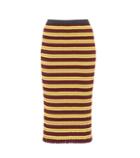 Marni Striped Cotton-blend Skirt