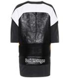 Balenciaga Leather-trimmed T-shirt