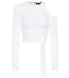 David Koma Belted Cutout Knitted Top