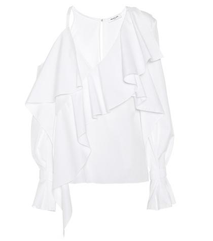 Mugler Asymmetric Cotton Blouse