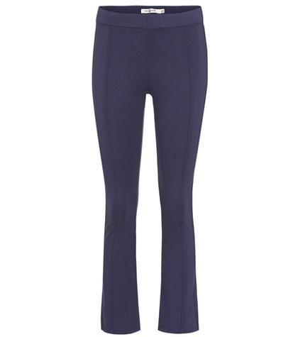 Tory Sport Tech Ponte Cropped Flare Trousers