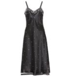 Alexander Wang Embellished Satin Slip Dress