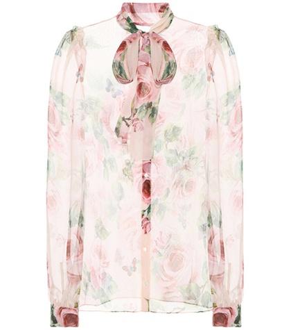 Alexander Mcqueen Printed Silk Chiffon Shirt
