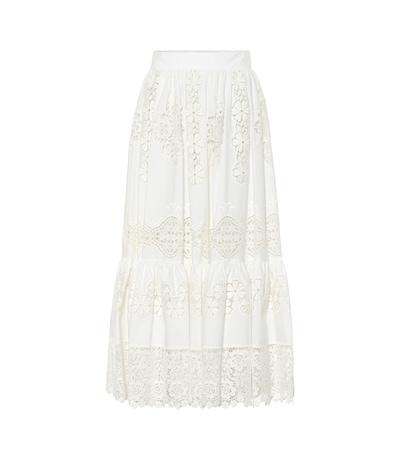Dolce & Gabbana Cotton Lace Maxi Skirt