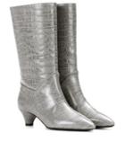 Diane Von Furstenberg Embossed Leather Boots