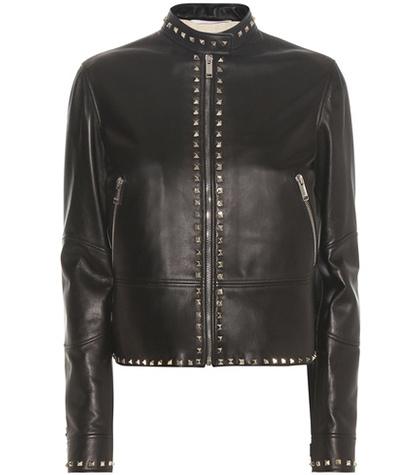 Valentino Rockstud Untitled Leather Jacket