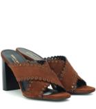 Saint Laurent Loulou 95 Suede Sandals