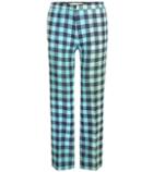 Victoria Victoria Beckham Check Wool-blend Trousers
