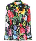 Gucci Floral-printed Silk Satin Blouse