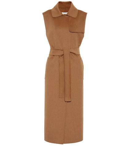 S Max Mara Laura Sleeveless Wool Coat