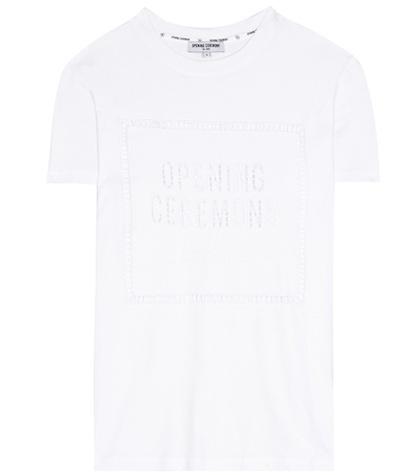 Opening Ceremony Oc Logo Eyelet Cotton T-shirt
