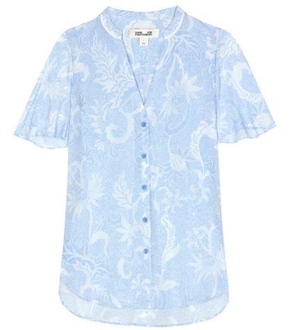Diane Von Furstenberg Silk Printed Shirt
