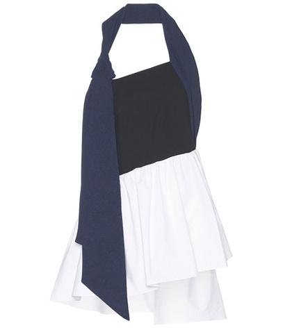 Isa Arfen Asymmetric Cotton-blend Top