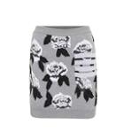 Thom Browne Floral Intarsia Wool Miniskirt