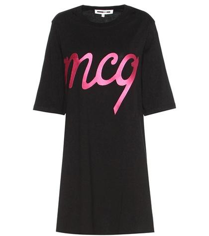 Mcq Alexander Mcqueen Embroidered Cotton T-shirt Dress