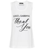 Dolce & Gabbana Thank You Cotton Tank Top