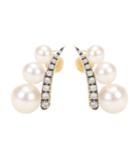 Jemma Wynne Gold Earrings With Pearls And Diamonds