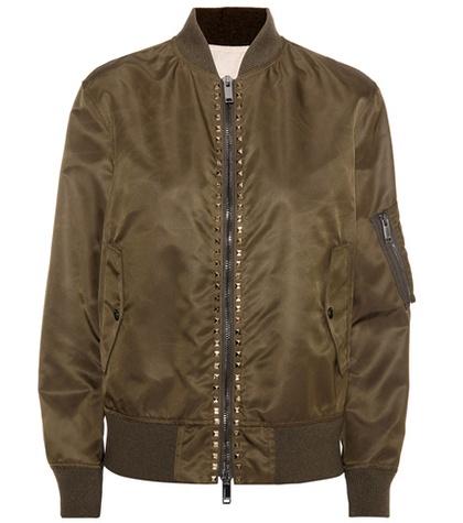 Valentino Rockstud Untitled Bomber Jacket