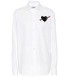 Valentino Appliquéd Cotton Shirt
