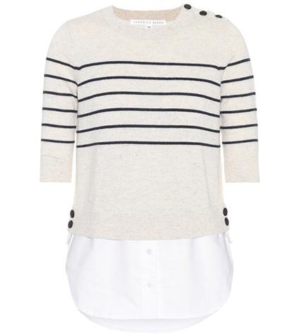 Veronica Beard Knot Mariner Silk And Cashmere Top