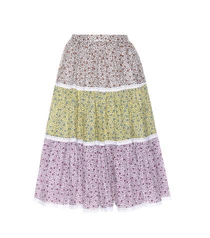 Three Graces London Floral-printed Skirt