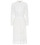 Burberry Lace And Pintuck Cotton Dress