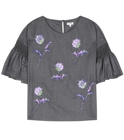 See By Chlo Embroidered Wool Blouse