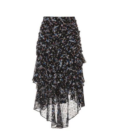 Zimmermann Cella Silk-blend Midi Skirt