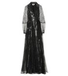 Preen By Thornton Bregazzi Jet Sequined Silk Gown