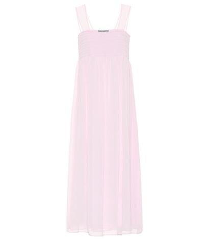 Alexachung Smocked Midi Dress