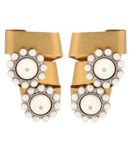 Maryam Nassir Zadeh Embellished Clip-on Earrings