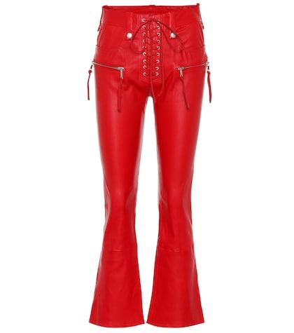 Stella Mccartney Leather Lace-up Flared Pants