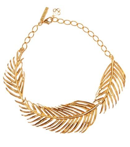 Oscar De La Renta Palm Leaf Necklace