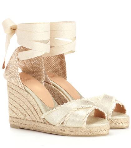 Castaer Ankle-tie Espadrille Wedge Sandals