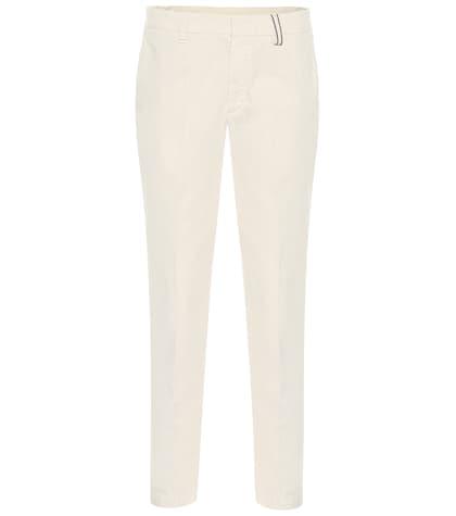 Brunello Cucinelli Cotton Straight-leg Cigarette Pants