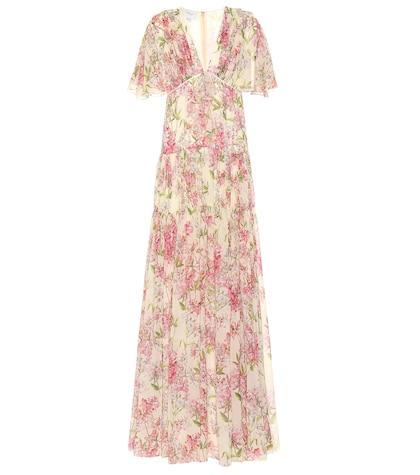 Giambattista Valli Tiered Floral Silk Maxi Dress