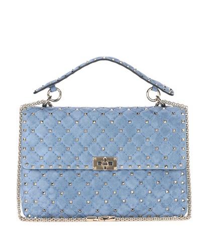 Valentino Valentino Garavani Rockstud Spike Suede Shoulder Bag