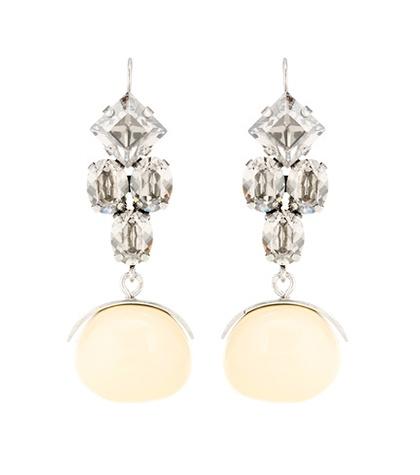 Isabel Marant Crystal Wooden Drop Earrings